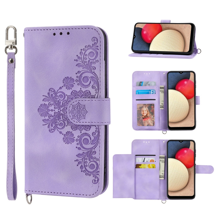 Skin-feel Flowers Embossed Wallet Leather Phone Case, For Samsung Galaxy A54 5G, For Xiaomi 13, For Xiaomi 13 Pro, For Realme 10 4G