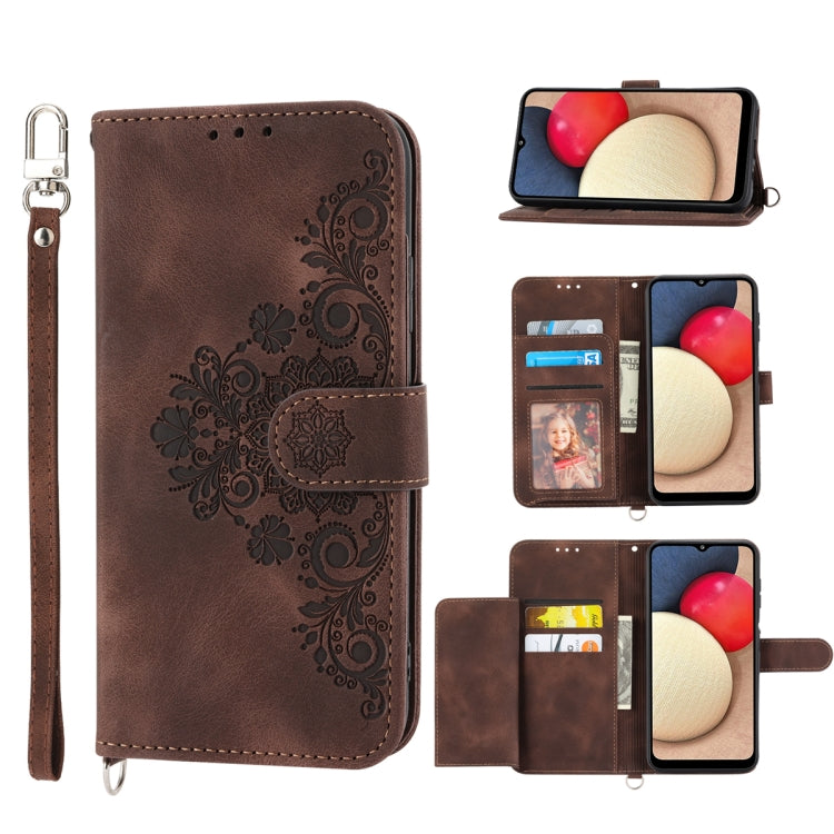 Skin-feel Flowers Embossed Wallet Leather Phone Case, For Samsung Galaxy A54 5G, For Xiaomi 13, For Xiaomi 13 Pro, For Realme 10 4G