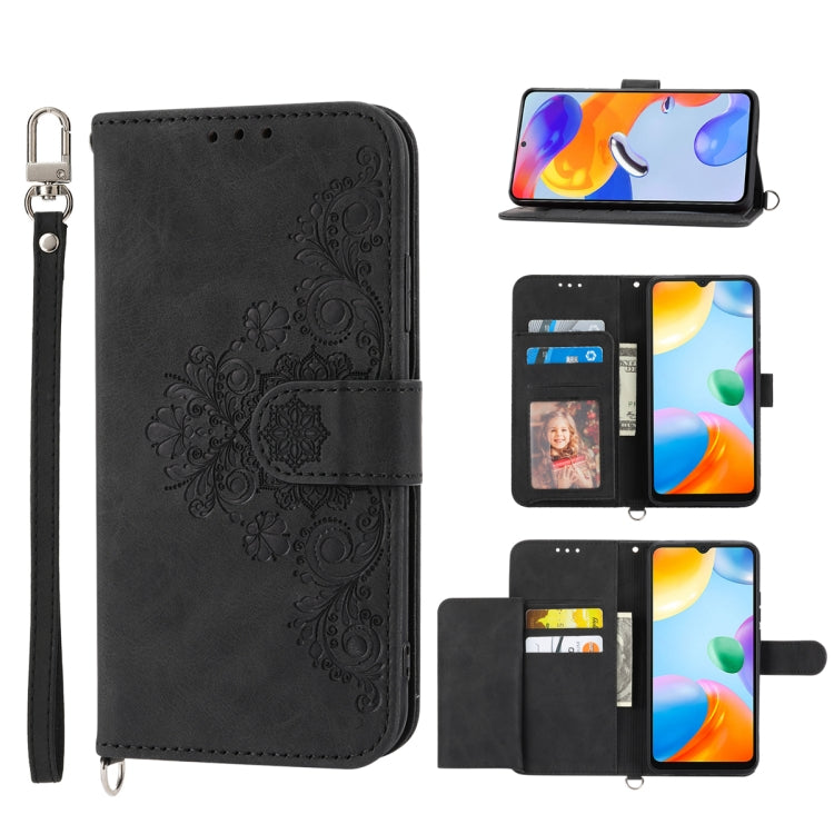 Skin-feel Flowers Embossed Wallet Leather Phone Case, For Samsung Galaxy A54 5G, For Xiaomi 13, For Xiaomi 13 Pro, For Realme 10 4G