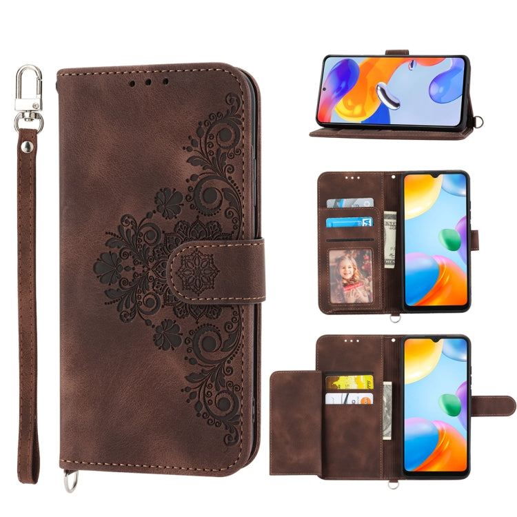 Skin-feel Flowers Embossed Wallet Leather Phone Case, For Samsung Galaxy A54 5G, For Xiaomi 13, For Xiaomi 13 Pro, For Realme 10 4G