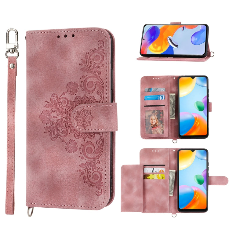 Skin-feel Flowers Embossed Wallet Leather Phone Case, For Samsung Galaxy A54 5G, For Xiaomi 13, For Xiaomi 13 Pro, For Realme 10 4G