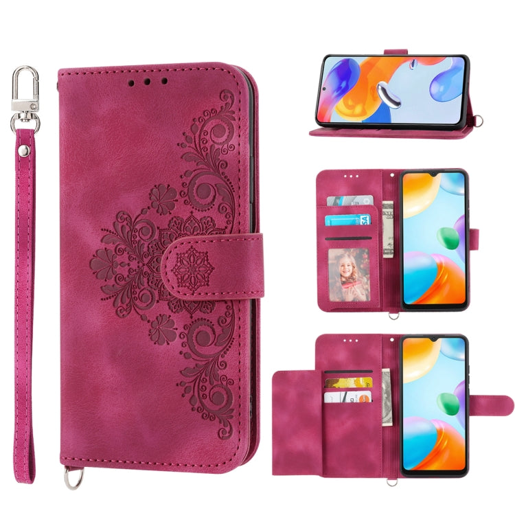 Skin-feel Flowers Embossed Wallet Leather Phone Case, For Samsung Galaxy A54 5G, For Xiaomi 13, For Xiaomi 13 Pro, For Realme 10 4G