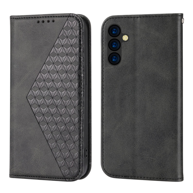 Cubic Grid Calf Texture Magnetic Leather Phone Case, For Samsung Galaxy A54 5G, For Xiaomi 13, For Xiaomi 13 Pro, For Xiaomi Poco C40, For Realme 10 4G