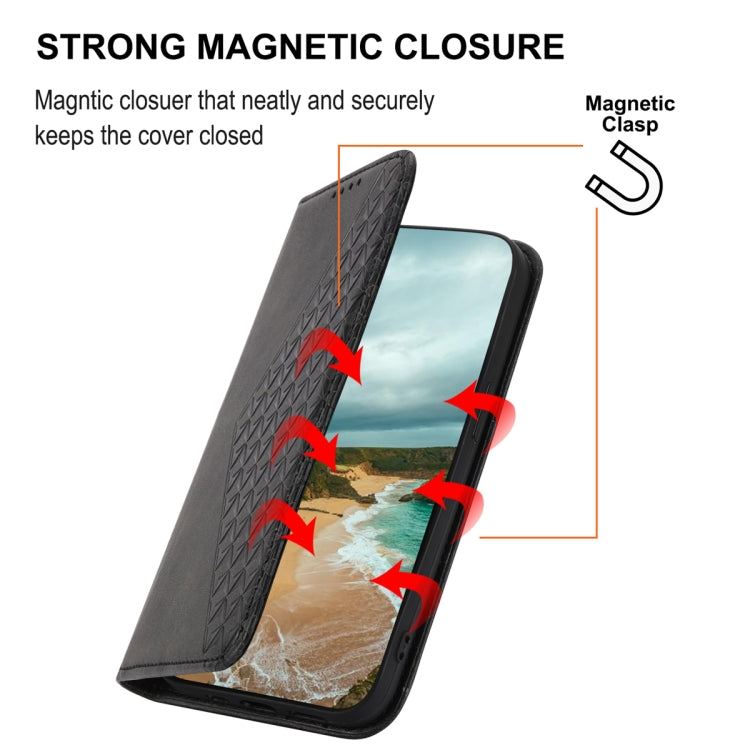 Cubic Grid Calf Texture Magnetic Leather Phone Case, For Samsung Galaxy A54 5G, For Xiaomi 13, For Xiaomi 13 Pro, For Xiaomi Poco C40, For Realme 10 4G