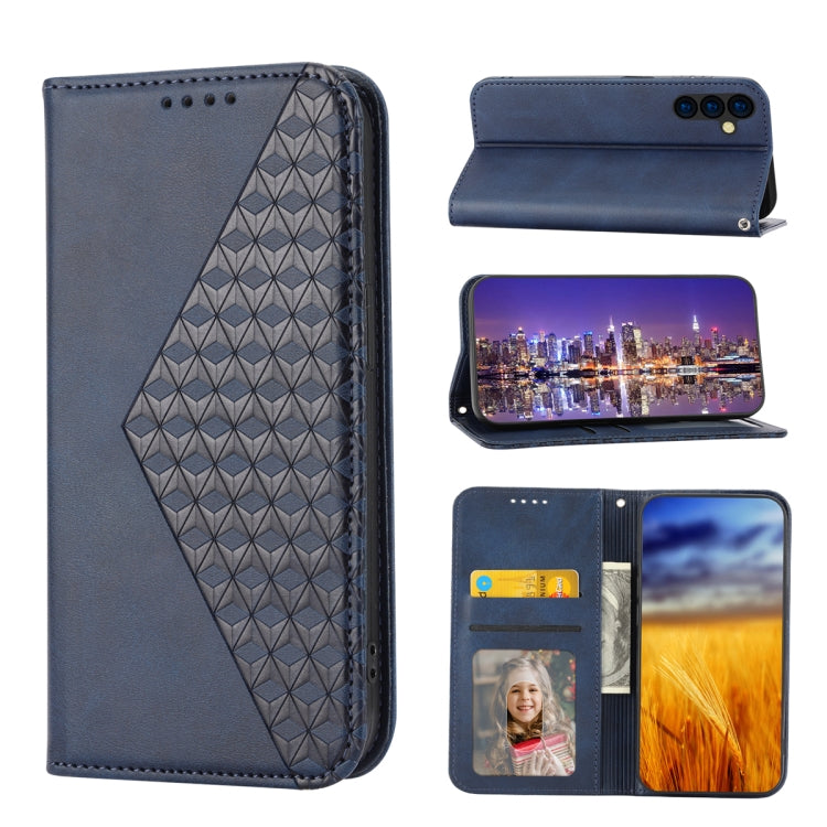 Cubic Grid Calf Texture Magnetic Leather Phone Case, For Samsung Galaxy A54 5G, For Xiaomi 13, For Xiaomi 13 Pro, For Xiaomi Poco C40, For Realme 10 4G