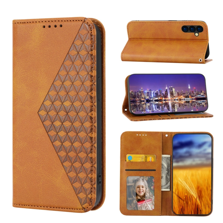 Cubic Grid Calf Texture Magnetic Leather Phone Case, For Samsung Galaxy A54 5G, For Xiaomi 13, For Xiaomi 13 Pro, For Xiaomi Poco C40, For Realme 10 4G