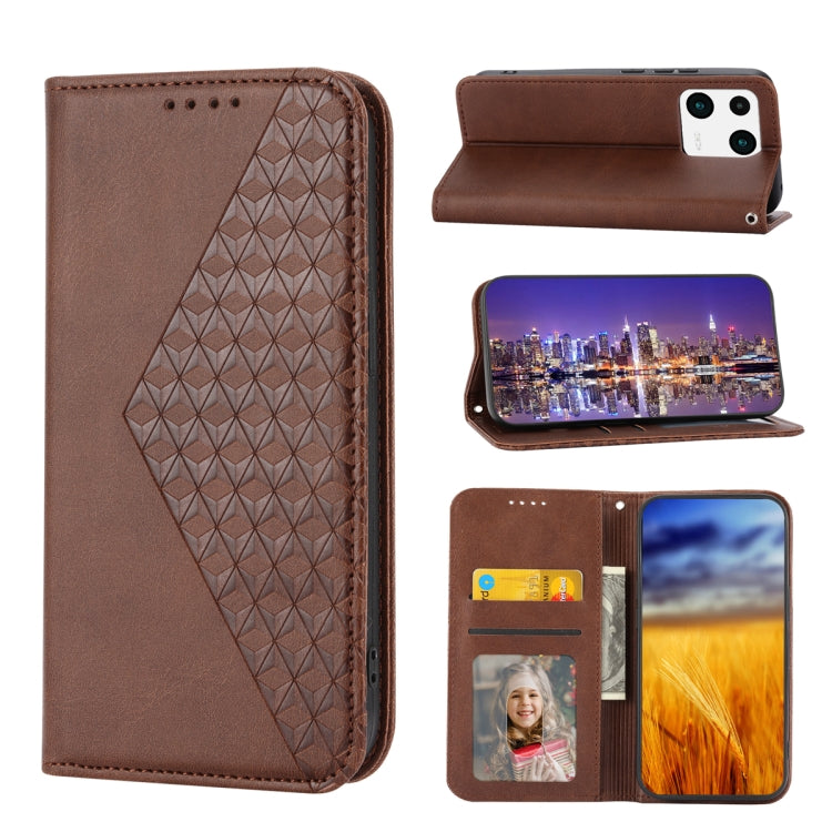 Cubic Grid Calf Texture Magnetic Leather Phone Case, For Samsung Galaxy A54 5G, For Xiaomi 13, For Xiaomi 13 Pro, For Xiaomi Poco C40, For Realme 10 4G