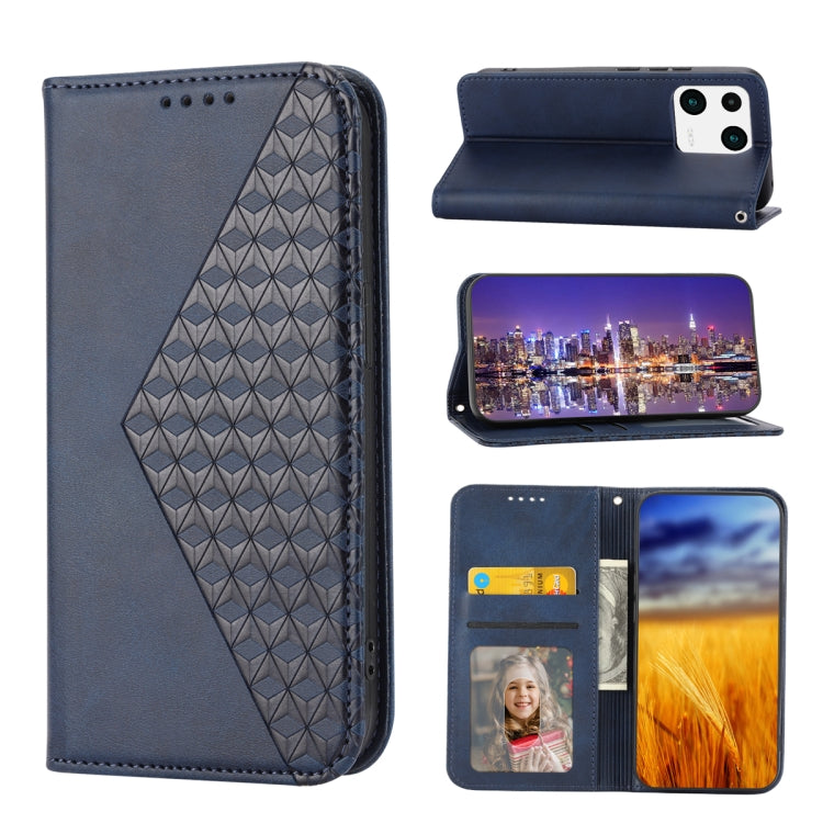 Cubic Grid Calf Texture Magnetic Leather Phone Case, For Samsung Galaxy A54 5G, For Xiaomi 13, For Xiaomi 13 Pro, For Xiaomi Poco C40, For Realme 10 4G
