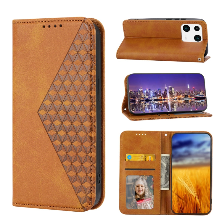 Cubic Grid Calf Texture Magnetic Leather Phone Case, For Samsung Galaxy A54 5G, For Xiaomi 13, For Xiaomi 13 Pro, For Xiaomi Poco C40, For Realme 10 4G