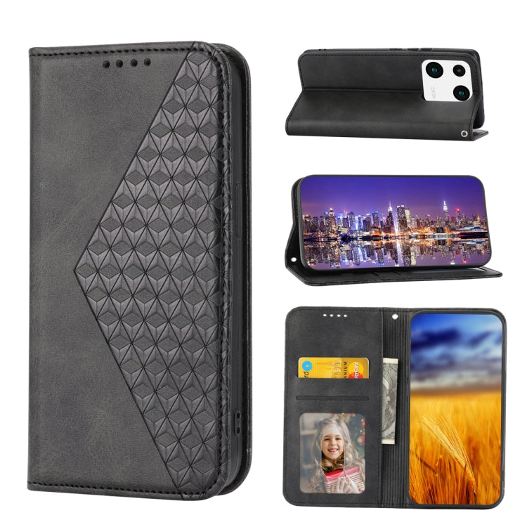 Cubic Grid Calf Texture Magnetic Leather Phone Case, For Samsung Galaxy A54 5G, For Xiaomi 13, For Xiaomi 13 Pro, For Xiaomi Poco C40, For Realme 10 4G