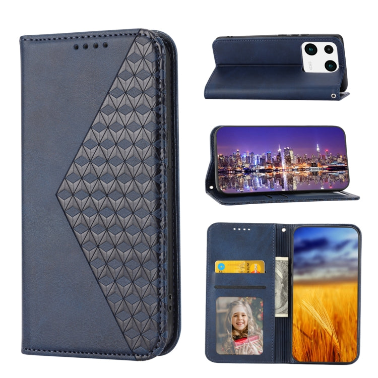 Cubic Grid Calf Texture Magnetic Leather Phone Case, For Samsung Galaxy A54 5G, For Xiaomi 13, For Xiaomi 13 Pro, For Xiaomi Poco C40, For Realme 10 4G