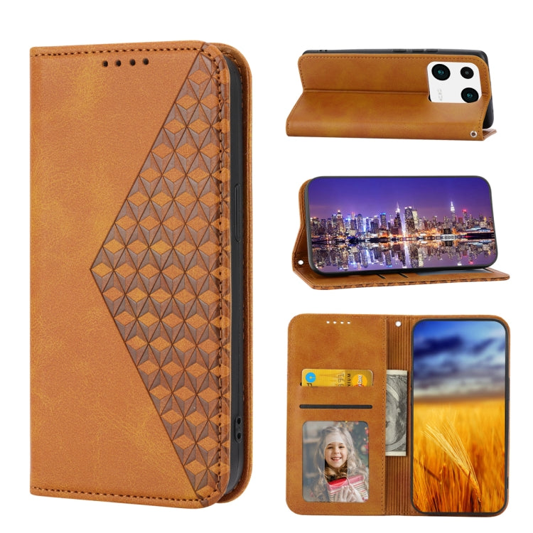 Cubic Grid Calf Texture Magnetic Leather Phone Case, For Samsung Galaxy A54 5G, For Xiaomi 13, For Xiaomi 13 Pro, For Xiaomi Poco C40, For Realme 10 4G