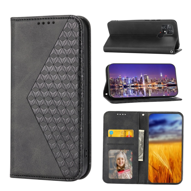 Cubic Grid Calf Texture Magnetic Leather Phone Case, For Samsung Galaxy A54 5G, For Xiaomi 13, For Xiaomi 13 Pro, For Xiaomi Poco C40, For Realme 10 4G