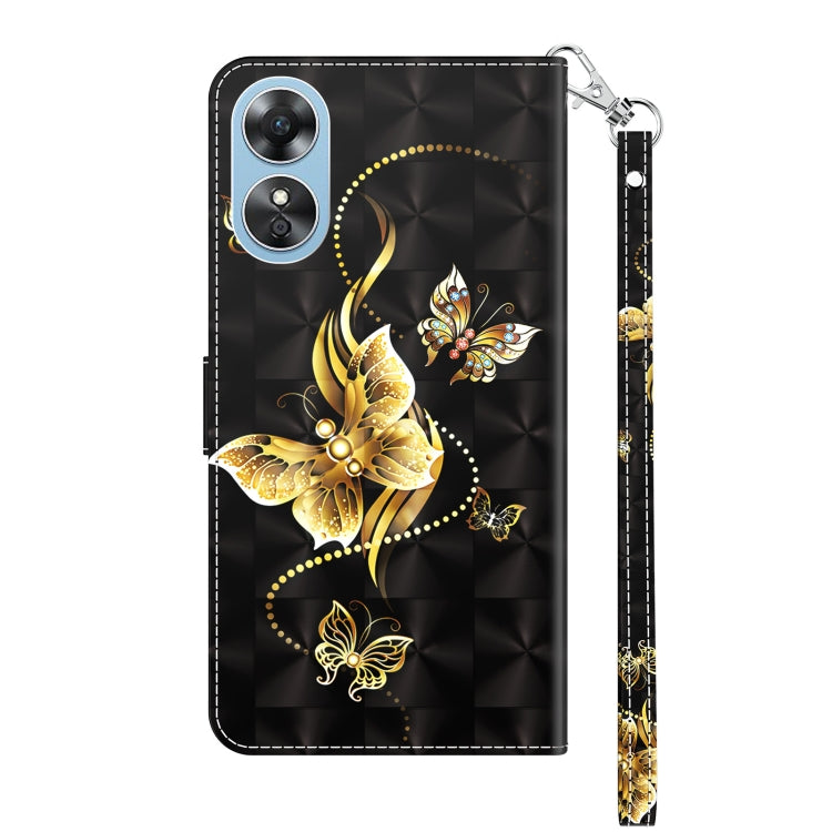 3D Painted Leather Phone Case, For OPPO A17, For Samsung Galaxy A54 5G
