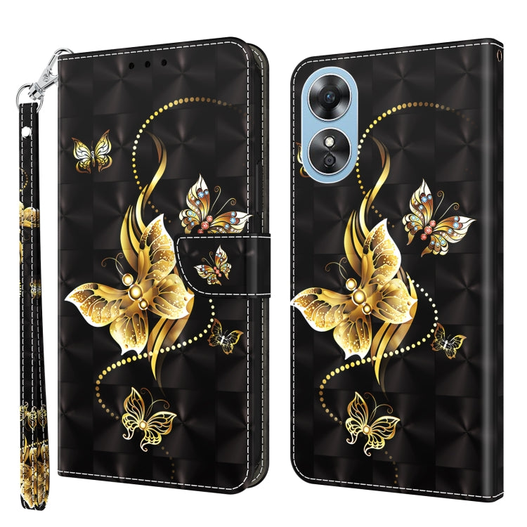 3D Painted Leather Phone Case, For OPPO A17, For Samsung Galaxy A54 5G