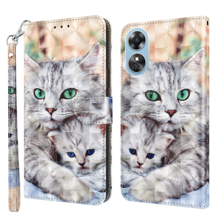 3D Painted Leather Phone Case, For OPPO A17, For Samsung Galaxy A54 5G