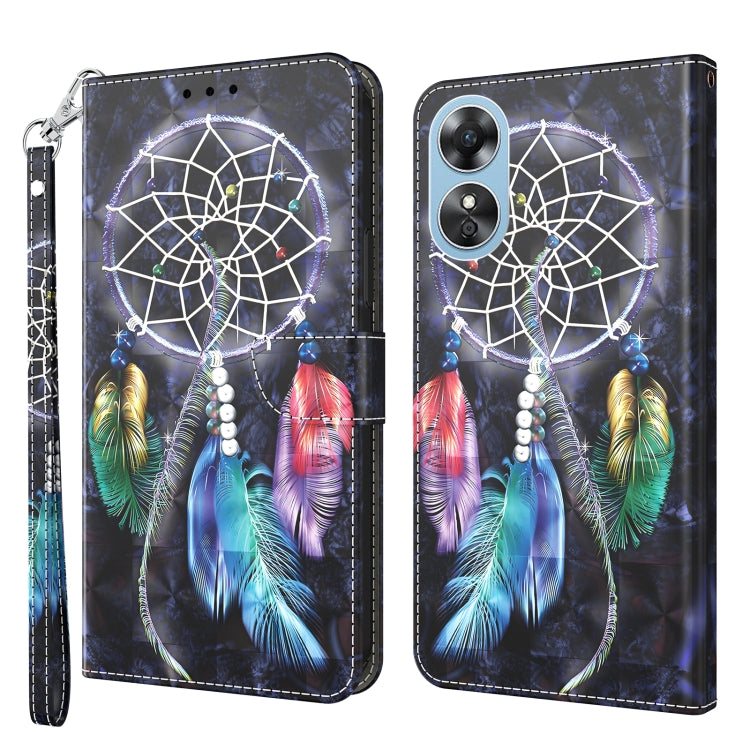 3D Painted Leather Phone Case, For OPPO A17, For Samsung Galaxy A54 5G