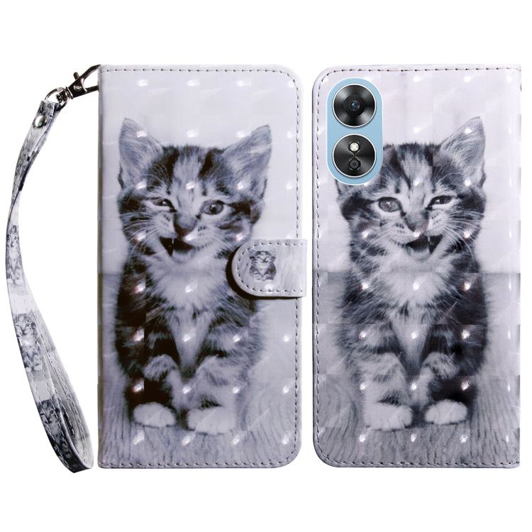 3D Painted Leather Phone Case, For OPPO A17, For Samsung Galaxy A54 5G