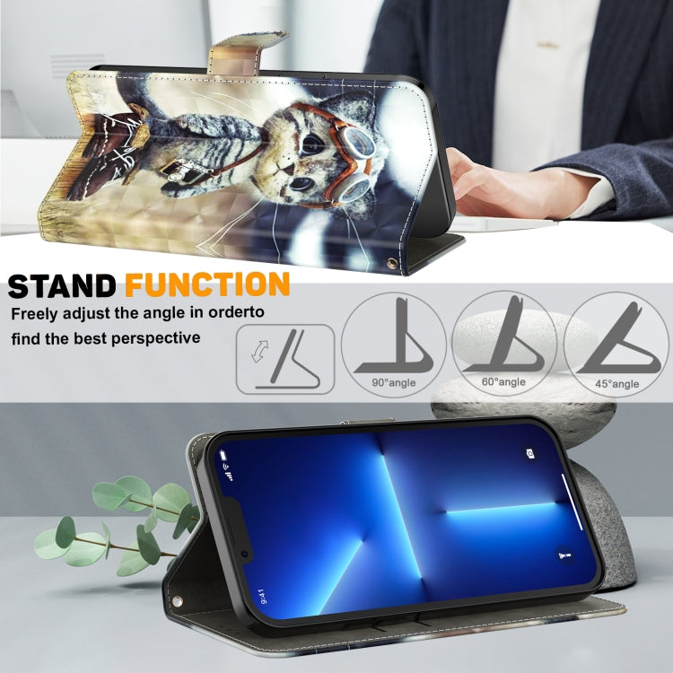 3D Painted Leather Phone Case, For OPPO A17, For Samsung Galaxy A54 5G