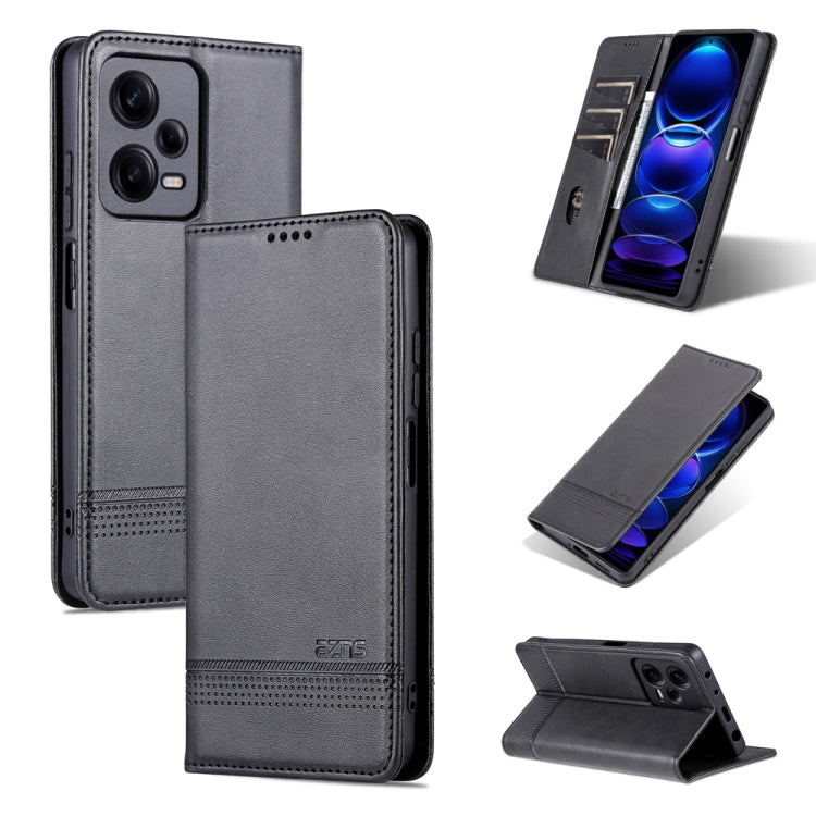 AZNS Magnetic Calf Texture Flip Leather Phone Case, For Samsung Galaxy S23 5G, For Samsung Galaxy S23+ 5G, For Samsung Galaxy S23 Ultra 5G, For Xiaomi Redmi Note 12 Pro 5G China / Note 12 Pro 5G+ China