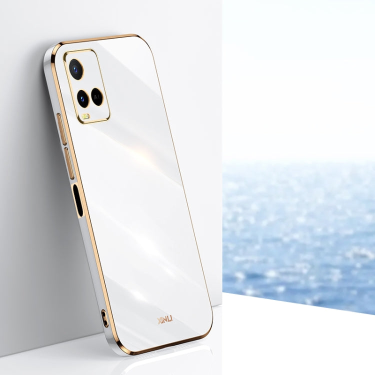 XINLI Straight Edge 6D Electroplate TPU Phone Case, For vivo Y10, For vivo Y16 4G, For vivo Y22s, For vivo Y32 4G, For vivo Y33s Global, For vivo Y35 4G