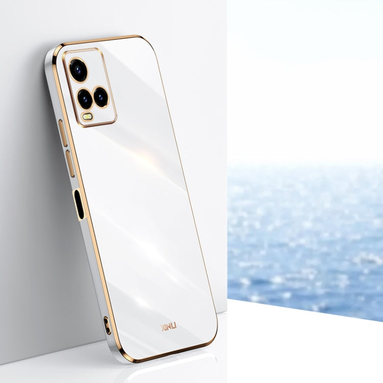 XINLI Straight Edge 6D Electroplate TPU Phone Case, For vivo Y10, For vivo Y16 4G, For vivo Y22s, For vivo Y32 4G, For vivo Y33s Global, For vivo Y35 4G