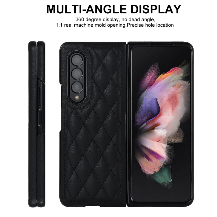 Rhombic Microfiber Folding Phone Case, For Samsung Galaxy Z Fold4, For Samsung Galaxy Z Fold3, For Samsung Galaxy Z Flip4, For Samsung Galaxy Z Flip3