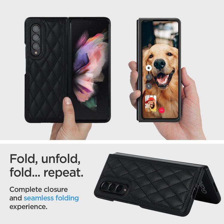 Rhombic Microfiber Folding Phone Case, For Samsung Galaxy Z Fold4, For Samsung Galaxy Z Fold3, For Samsung Galaxy Z Flip4, For Samsung Galaxy Z Flip3