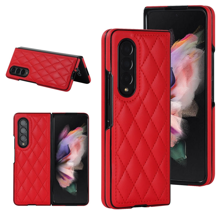 Rhombic Microfiber Folding Phone Case, For Samsung Galaxy Z Fold4, For Samsung Galaxy Z Fold3, For Samsung Galaxy Z Flip4, For Samsung Galaxy Z Flip3