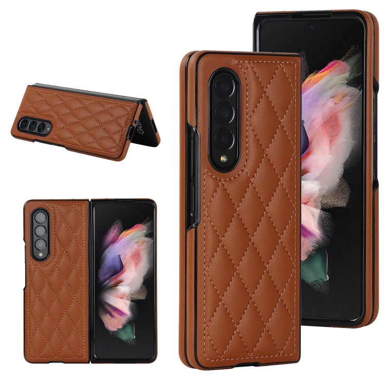 Rhombic Microfiber Folding Phone Case, For Samsung Galaxy Z Fold4, For Samsung Galaxy Z Fold3, For Samsung Galaxy Z Flip4, For Samsung Galaxy Z Flip3