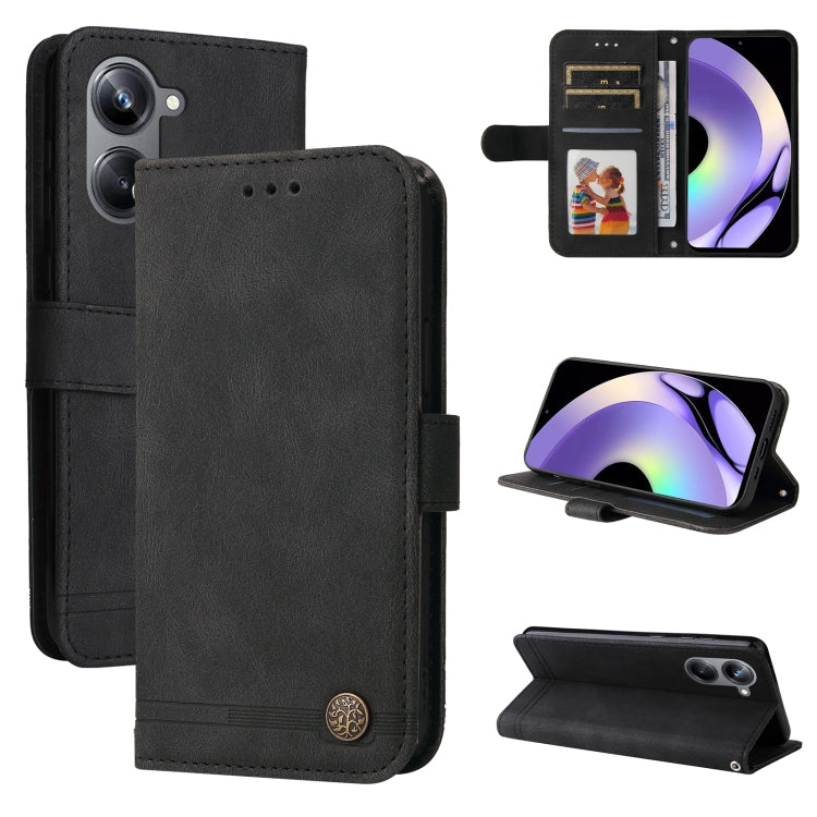 Skin Feel Life Tree Metal Button Leather Phone Case, For Huawei nova Y61, For Realme 10 4G Global, For Realme 10 Pro 5G, For Realme 10 Pro+ 5G, For Samsung Galaxy A04e, For Samsung Galaxy A34 5G