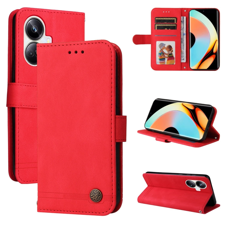 Skin Feel Life Tree Metal Button Leather Phone Case, For Huawei nova Y61, For Realme 10 4G Global, For Realme 10 Pro 5G, For Realme 10 Pro+ 5G, For Samsung Galaxy A04e, For Samsung Galaxy A34 5G