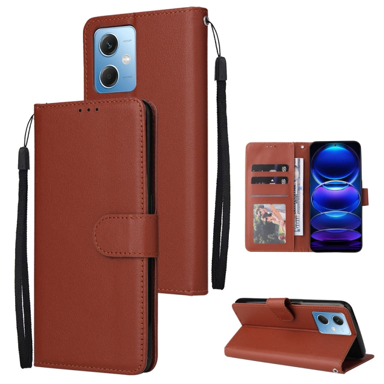 Multifunctional 3 Card Slots Leather Phone Case, For Samsung Galaxy A14 5G, For Xiaomi Redmi Note 12 China, For Xiaomi Redmi Note 12 Pro 5G China, For Xiaomi Redmi Note 12 Pro+ China