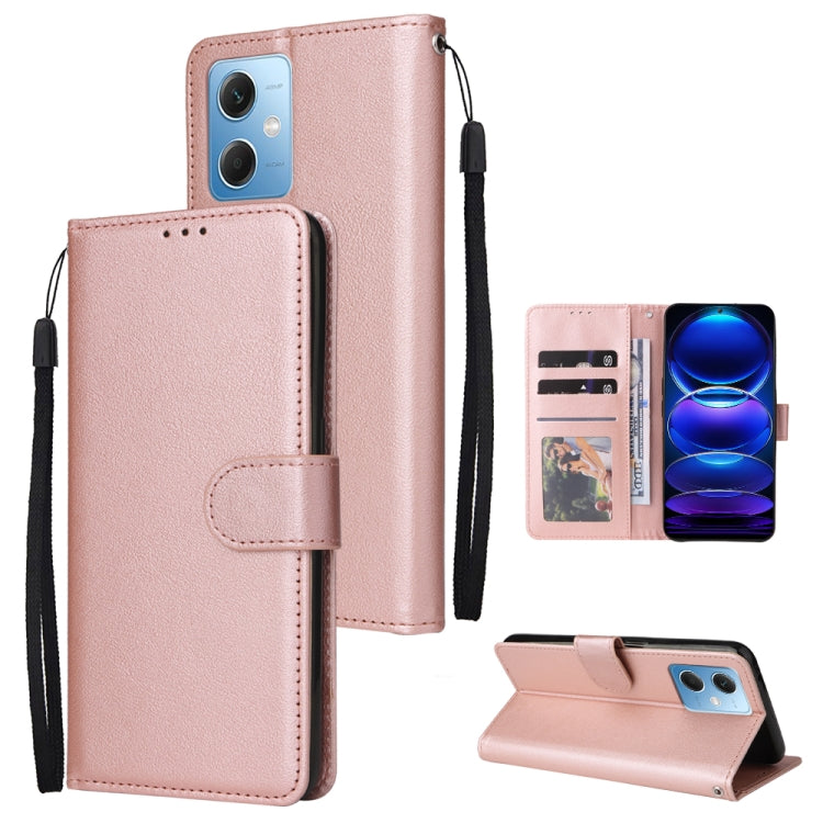 Multifunctional 3 Card Slots Leather Phone Case, For Samsung Galaxy A14 5G, For Xiaomi Redmi Note 12 China, For Xiaomi Redmi Note 12 Pro 5G China, For Xiaomi Redmi Note 12 Pro+ China