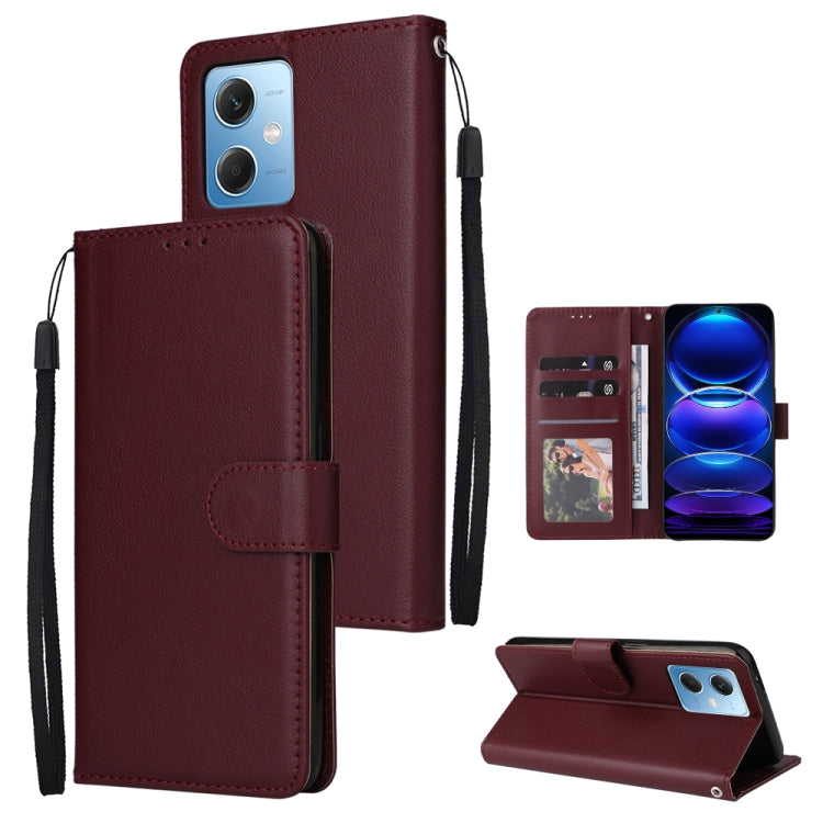 Multifunctional 3 Card Slots Leather Phone Case, For Samsung Galaxy A14 5G, For Xiaomi Redmi Note 12 China, For Xiaomi Redmi Note 12 Pro 5G China, For Xiaomi Redmi Note 12 Pro+ China