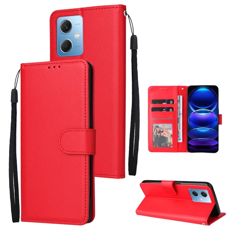 Multifunctional 3 Card Slots Leather Phone Case, For Samsung Galaxy A14 5G, For Xiaomi Redmi Note 12 China, For Xiaomi Redmi Note 12 Pro 5G China, For Xiaomi Redmi Note 12 Pro+ China