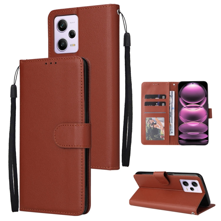 Multifunctional 3 Card Slots Leather Phone Case, For Samsung Galaxy A14 5G, For Xiaomi Redmi Note 12 China, For Xiaomi Redmi Note 12 Pro 5G China, For Xiaomi Redmi Note 12 Pro+ China