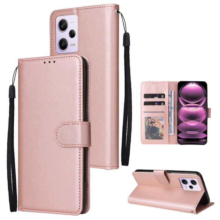 Multifunctional 3 Card Slots Leather Phone Case, For Samsung Galaxy A14 5G, For Xiaomi Redmi Note 12 China, For Xiaomi Redmi Note 12 Pro 5G China, For Xiaomi Redmi Note 12 Pro+ China
