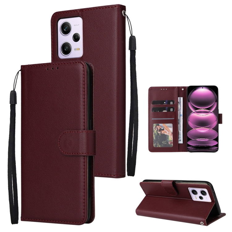 Multifunctional 3 Card Slots Leather Phone Case, For Samsung Galaxy A14 5G, For Xiaomi Redmi Note 12 China, For Xiaomi Redmi Note 12 Pro 5G China, For Xiaomi Redmi Note 12 Pro+ China