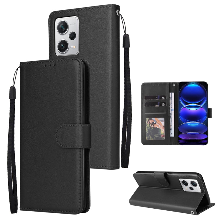 Multifunctional 3 Card Slots Leather Phone Case, For Samsung Galaxy A14 5G, For Xiaomi Redmi Note 12 China, For Xiaomi Redmi Note 12 Pro 5G China, For Xiaomi Redmi Note 12 Pro+ China