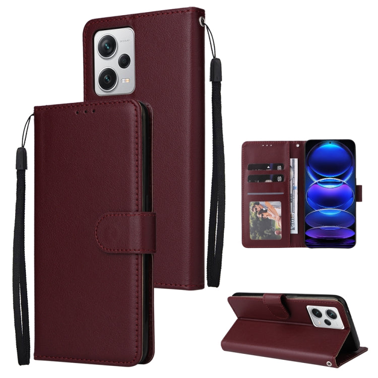 Multifunctional 3 Card Slots Leather Phone Case, For Samsung Galaxy A14 5G, For Xiaomi Redmi Note 12 China, For Xiaomi Redmi Note 12 Pro 5G China, For Xiaomi Redmi Note 12 Pro+ China