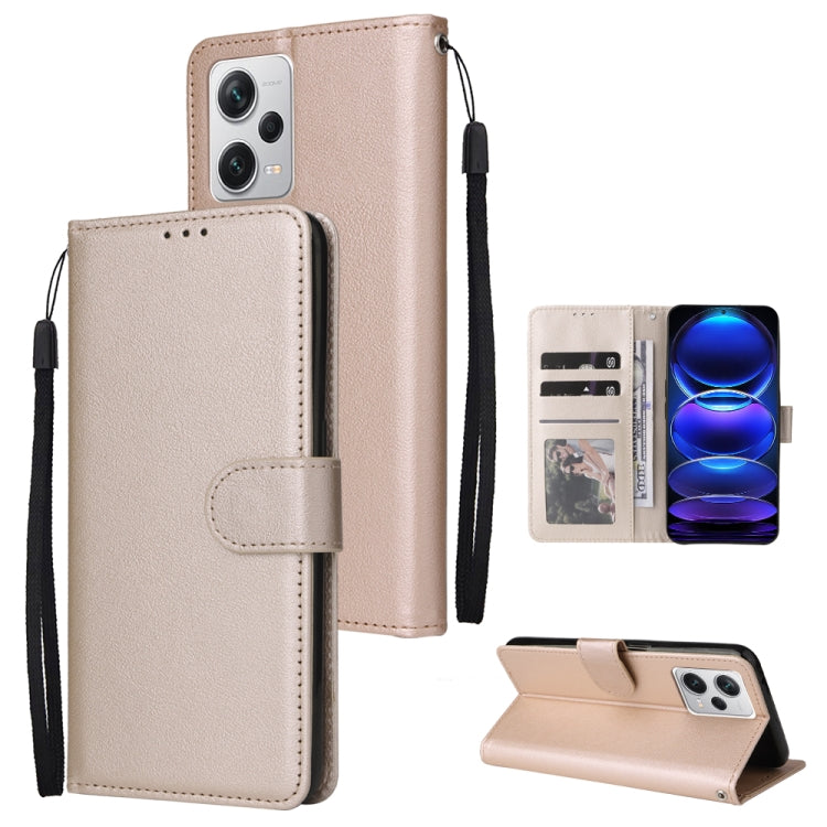 Multifunctional 3 Card Slots Leather Phone Case, For Samsung Galaxy A14 5G, For Xiaomi Redmi Note 12 China, For Xiaomi Redmi Note 12 Pro 5G China, For Xiaomi Redmi Note 12 Pro+ China