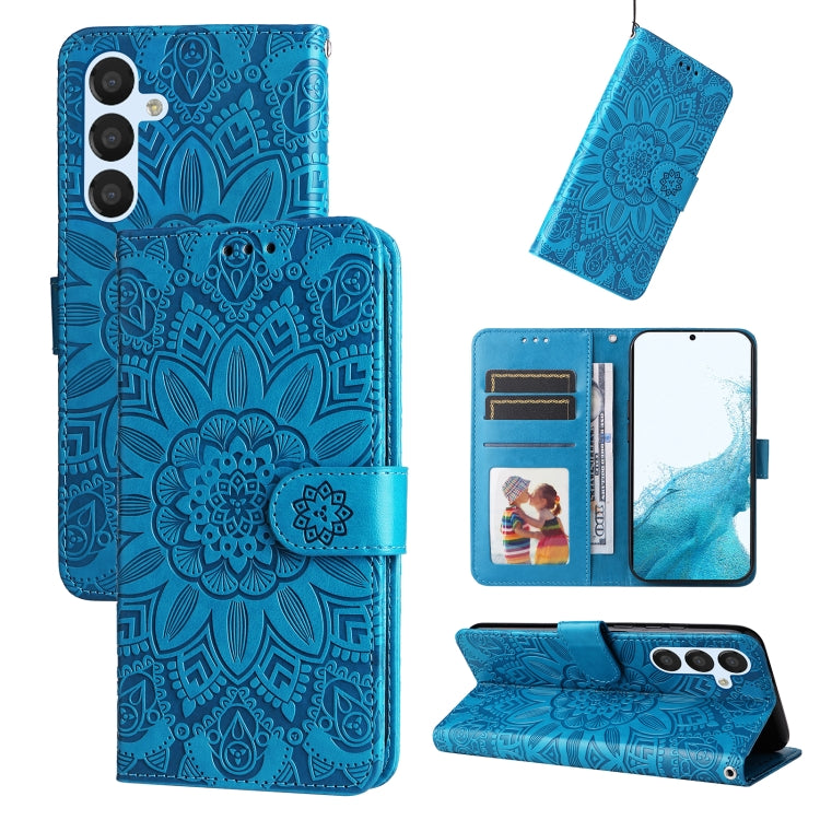 Embossed Sunflower Leather Phone Case, For Huawei nova Y61, For Realme 10 4G Global, For Realme 10 Pro 5G, For Realme 10 Pro+ 5G, For Samsung Galaxy A04e, For Samsung Galaxy A34 5G