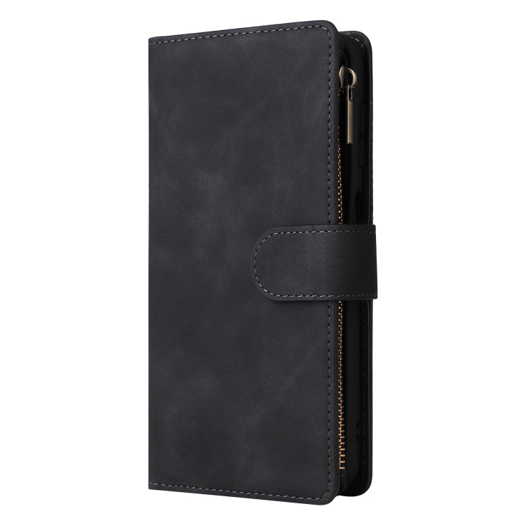 Multifunctional Frosted Zipper Wallet Leather Phone Case, For Samsung Galaxy A22e 5G, For Samsung Galaxy A14 5G