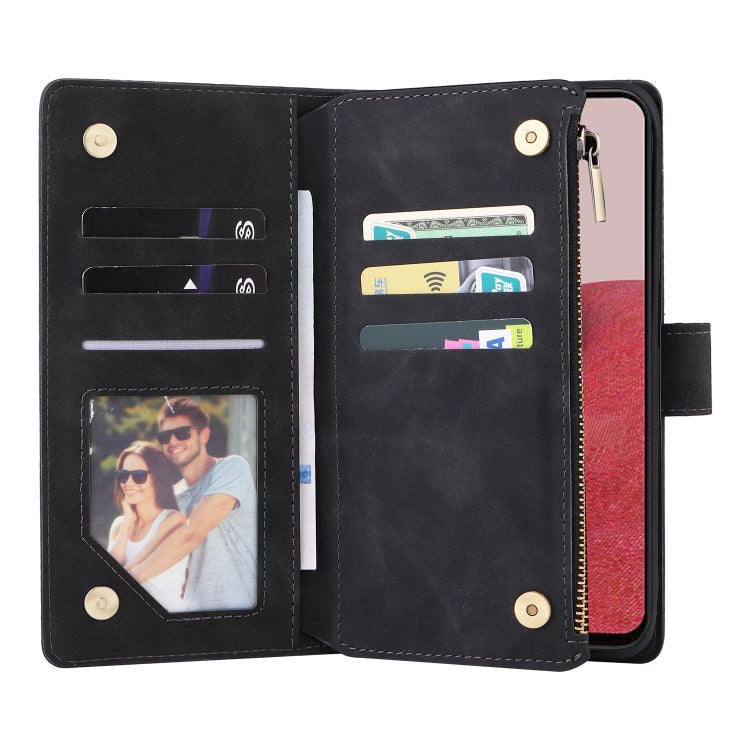 Multifunctional Frosted Zipper Wallet Leather Phone Case, For Samsung Galaxy A22e 5G, For Samsung Galaxy A14 5G
