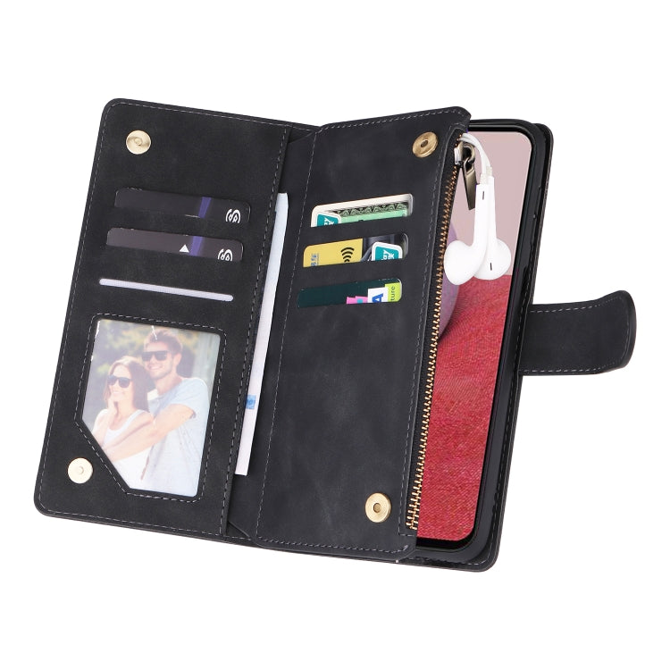 Multifunctional Frosted Zipper Wallet Leather Phone Case, For Samsung Galaxy A22e 5G, For Samsung Galaxy A14 5G