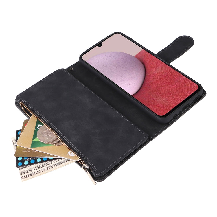 Multifunctional Frosted Zipper Wallet Leather Phone Case, For Samsung Galaxy A22e 5G, For Samsung Galaxy A14 5G