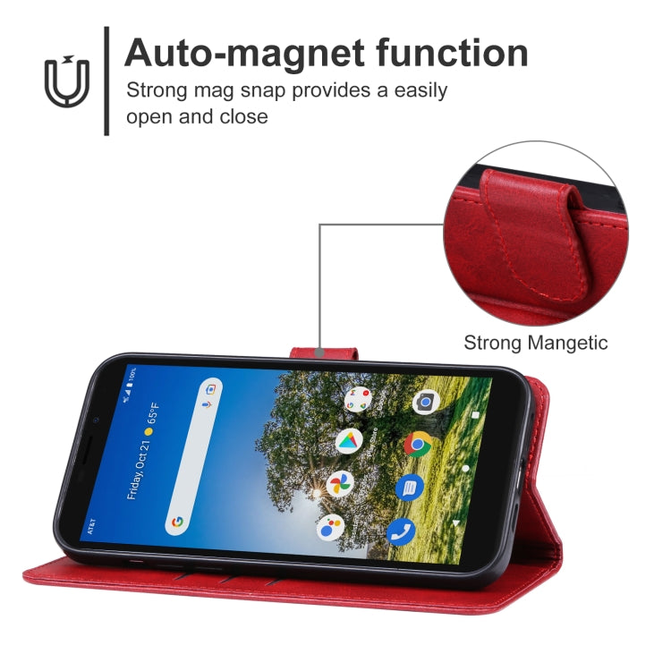 Leather Phone Case, For AT&T Calypso 3 U328AA, For AT&T Fusion 5G, For Cricket Innovate E 5G 2022, For Fujitsu Arrows N F-51C, For Orbic Joy 4G RC608L, For Vodafone Smart V22, For ZTE Libero 5G III