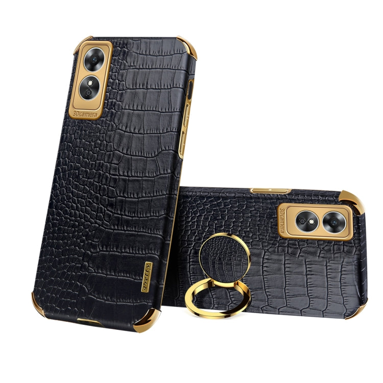 6D Electroplating Crocodile Texture Phone Case With Holder, For OPPO A17, For Realme C21Y, For Realme C33, For OPPO Reno8 Pro+, For Xiaomi Redmi Note 12 China, For Xiaomi Redmi Note 12 Pro+ China, For Samsung Galaxy S23 5G, For Samsung Galaxy S23 Ultra 5G