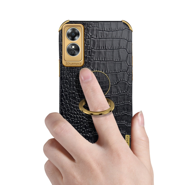 6D Electroplating Crocodile Texture Phone Case With Holder, For OPPO A17, For Realme C21Y, For Realme C33, For OPPO Reno8 Pro+, For Xiaomi Redmi Note 12 China, For Xiaomi Redmi Note 12 Pro+ China, For Samsung Galaxy S23 5G, For Samsung Galaxy S23 Ultra 5G